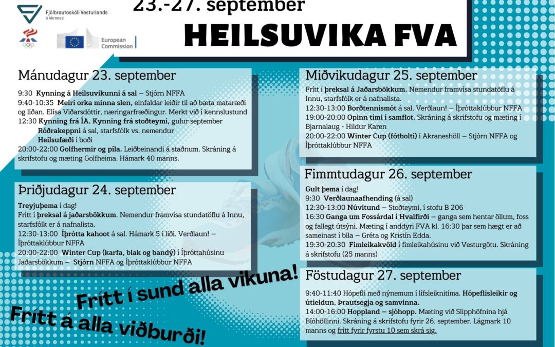 Heilsuvika 23. – 27. september