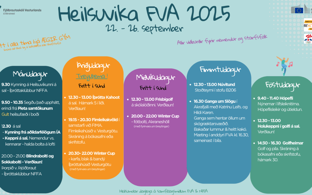 Heilsuvika 22. – 26. september