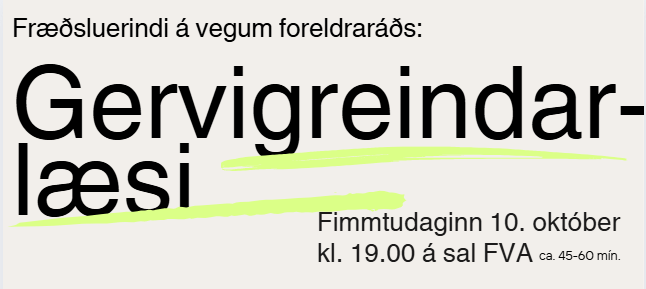 Áhugavert fræðsluerindi!
