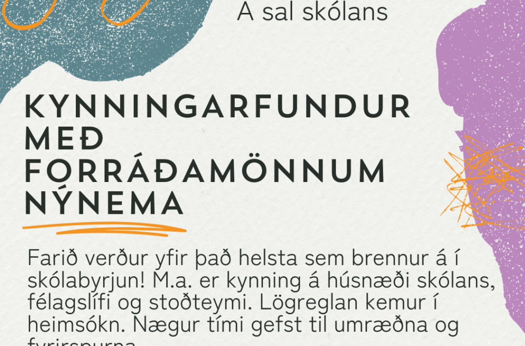 Kynningarfundur fyrir forráðamenn nýnema