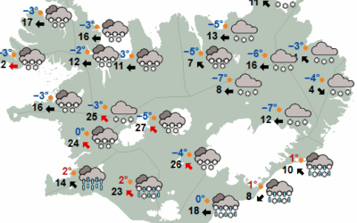 Slæm spá í fyrramálið